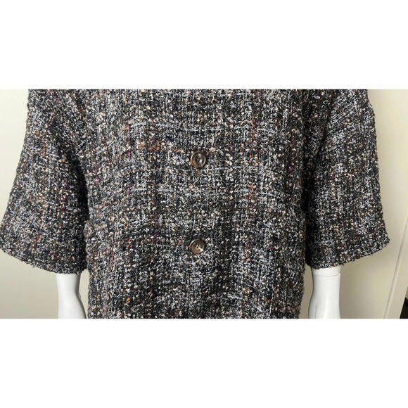 Eskandar O/S LUX Oversized Rich Tweed Boucle Coat Jacket 0 - Picture 3 of 14